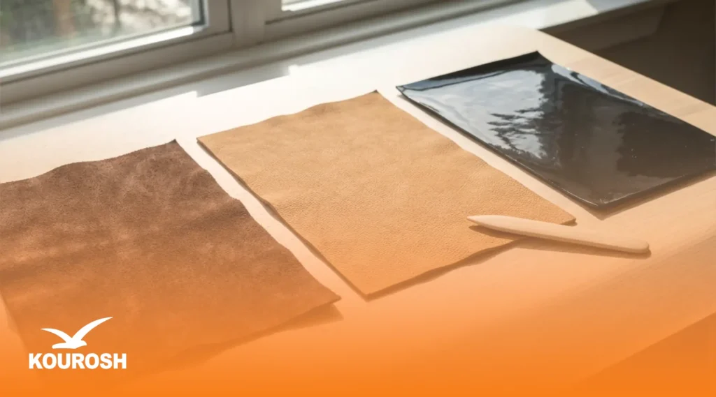 تفاوت چرم جیر، نوبوک و ورنی