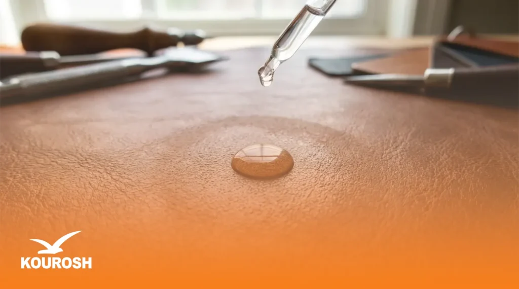 نحوه انجام تست قطره آب روی چرم