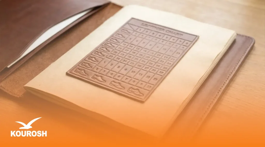 جدول استاندارد سایز کفش چرم مردانه