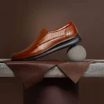 کفش چرم مردانه کوروش آپاچی بی بند ساعتی