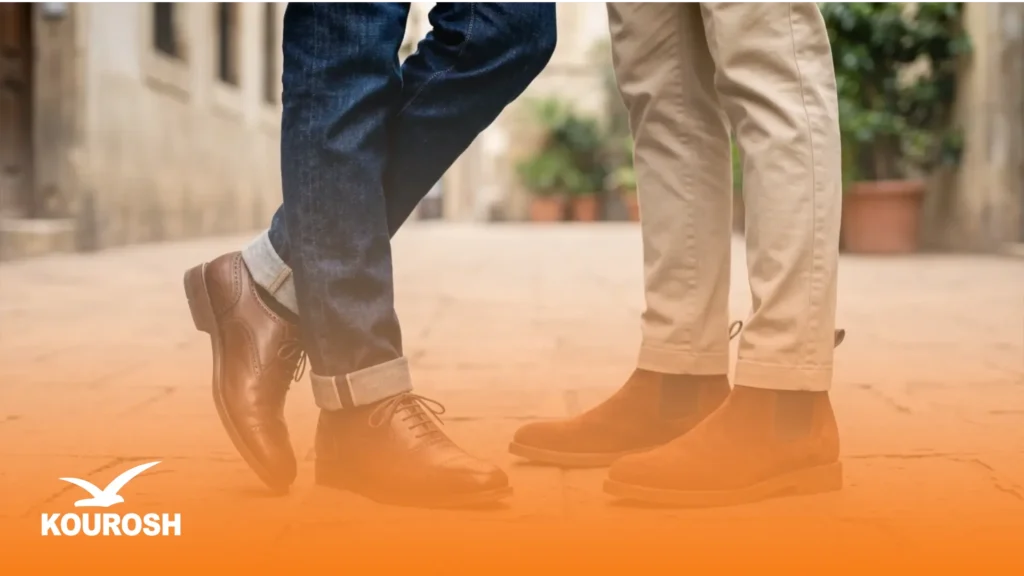 نحوه هماهنگ کردن کفش چرم با شلوار جین و کتان